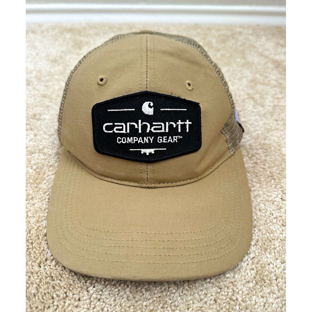 Carhartt Company Gear 100141 Tan Mesh Back Trucker Hat Snapback One Size